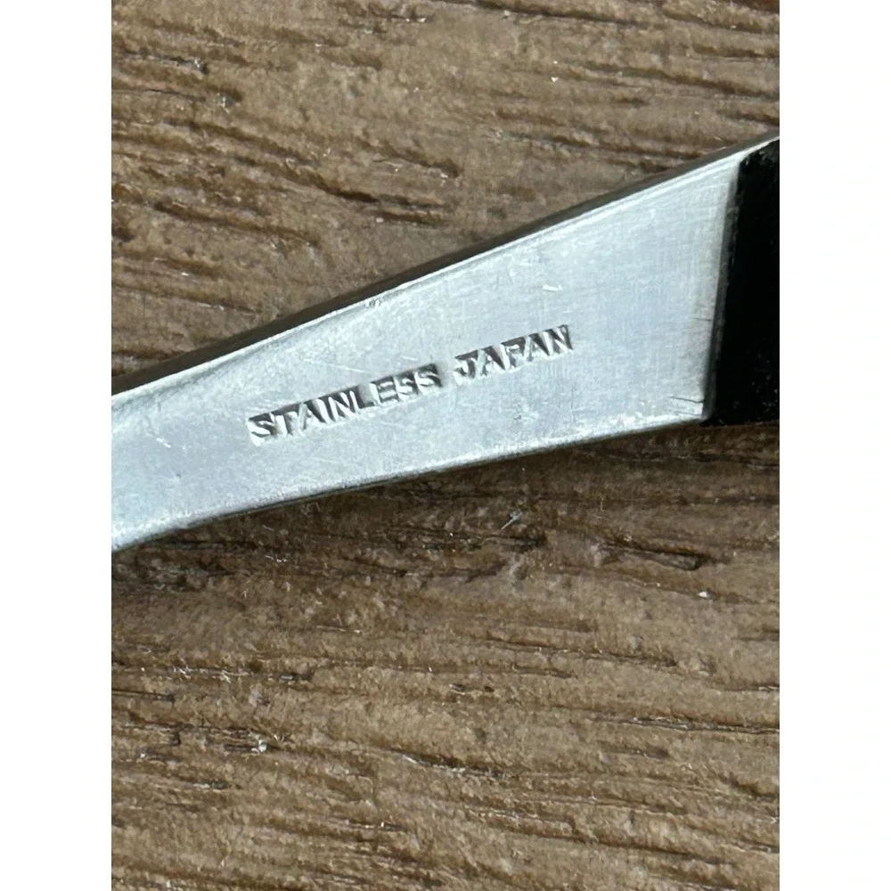 Vintage Mar-Crest Ebony 2 Dinner Forks MCFMCF3 Stainless Atomic Starburst Japan
